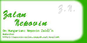 zalan nepovin business card